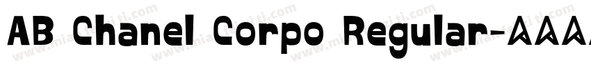AB Chanel Corpo Regular字体转换